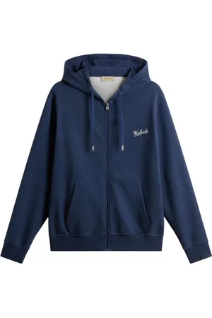 Woolrich Sweatshirts & Hoodies, Heren, Blauw, L, Katoen, Blauwe Sweater