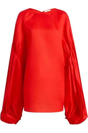 Khaite Blouses & Shirts, Dames, Rood, S, Quico Blouse