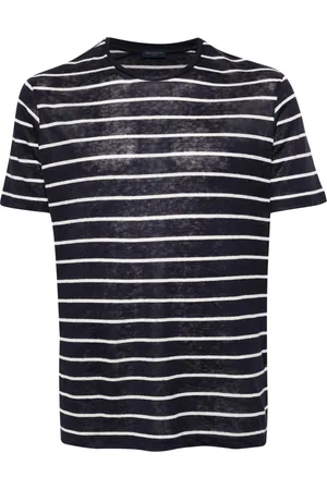 Paul & Shark Tops, Heren, Blauw, XL, Linnen, Blauw Linnen Casual Shirt met Lange Mouwen