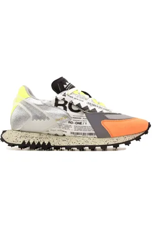 RUN OF Schoenen, Heren, Veelkleurig, 45 EU, Witte Tech Sneakers voor Mannen