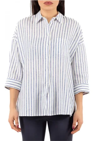 Max Mara Blouses & Shirts, Dames, Blauw, S, Casual Overhemd