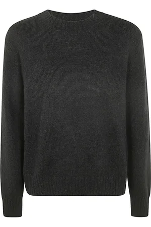 Tom Ford Truien, Heren, Zwart, L, Zwarte Alpaca Blend Trui met Ronde Hals