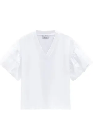 Woolrich Tops, Dames, Wit, M, Katoen, Lakeside T-shirt
