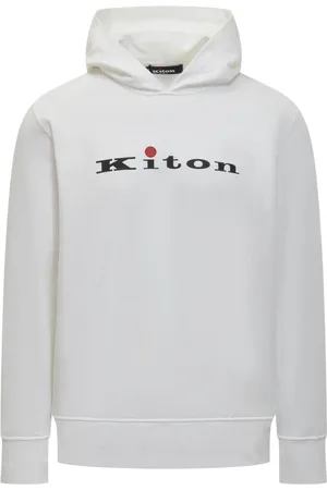 Kiton Sweatshirts & Hoodies, Heren, Wit, L, Katoen, Hoodie