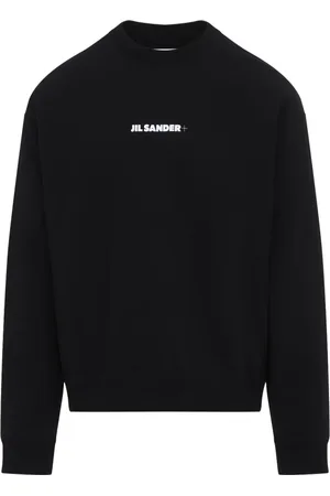 Jil Sander Sweatshirts & Hoodies, Heren, Zwart, XL, Katoen, Zwarte Sweater