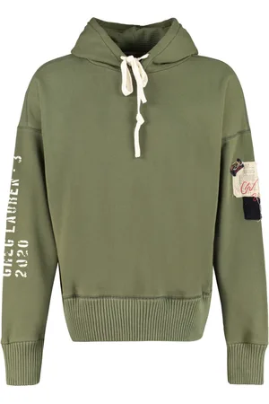 Paul & Shark Sweatshirts & Hoodies, Heren, Groen, S, Katoen, Cotton Hoodie met Logo Patch