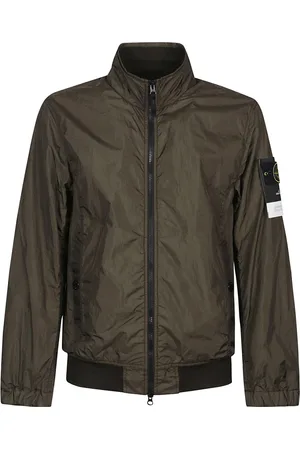 Stone Island Jassen, Heren, Groen, M, Katoen, Stijlvolle Jas