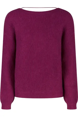 Patrizia Pepe Truien, Dames, Paars, M, Wol, V-hals trui