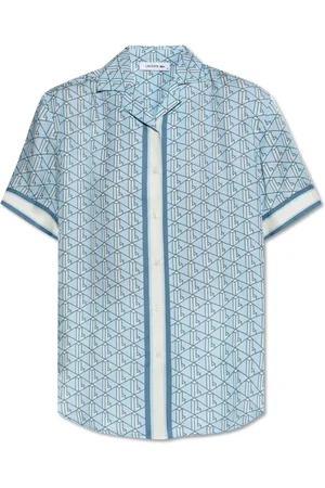 Lacoste Blouses & Shirts, Dames, Blauw, S, Overhemd met monogram