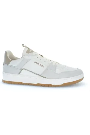 Woolrich Schoenen, Heren, Wit, 43 EU, Leer, Klassieke Basket Sneakers
