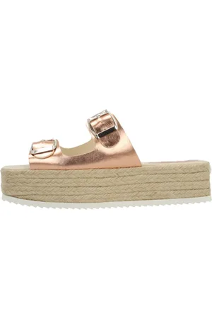 Jeffrey Campbell Schoenen, Dames, Roze, 40 EU, Sandalia Hebillas 4 Cuerdas Slippers