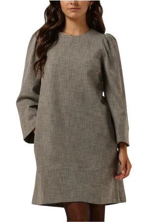 Ruby Tuesday Kleedjes, Dames, Grijs, L, Dames Jurken Renesses Round Collar Dress