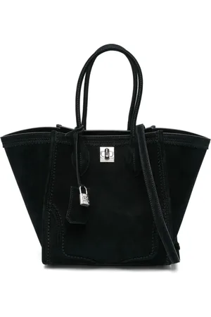 ERMANNO SCERVINO Tassen, Dames, Zwart, ONE Size, Zwarte Schoudertas met Draaisluiting