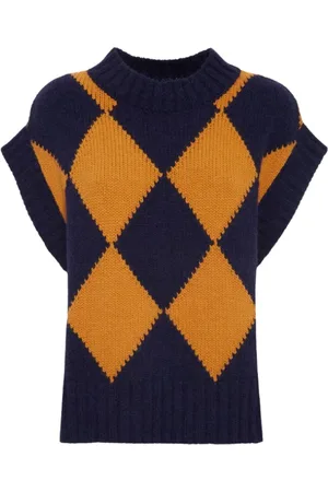 La DoubleJ Truien, Dames, Veelkleurig, 2Xs, Wol, Argyle Gilet - Boucl? Wol Breigoed