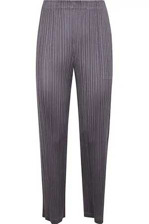 Issey Miyake Broeken, Dames, Paars, L, Polyester, September Broek