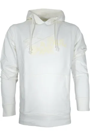 Paul & Shark Sweatshirts & Hoodies, Heren, Wit, M, Katoen, Sportieve Hoodie met Logo in Reliëf