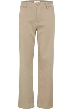 Part Two Broeken, Dames, , S, Katoen, Desert Taupe Broek