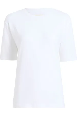 Khaite Tops, Dames, Wit, M, Katoen, Mae T-Shirt