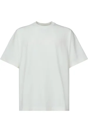 Jil Sander Tops, Heren, Wit, L, Katoen, Wit Logo T-shirt voor een Casual Stijl