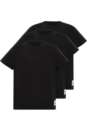 Jil Sander Tops, Heren, Zwart, M, Katoen, Branded T-shirt 3-pack