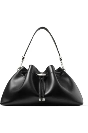 Jimmy Choo Tassen, Dames, Zwart, ONE Size, Leer, Zwarte Kalfsleren Schoudertas