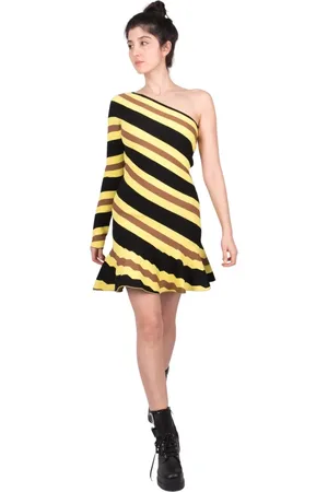 J.W.Anderson Kleedjes, Dames, Geel, S, One Sleeve Mini Jurk