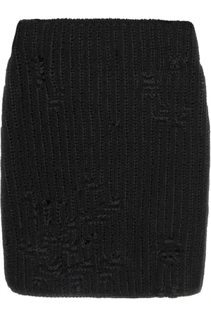 J.W.Anderson Rokken, Dames, Zwart, S, Katoen, Katoen Acryl Mini Rok