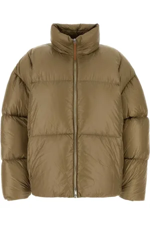Jil Sander Jassen, Dames, Bruin, S, Nylon, Nylon Dona Biscuit Jacket