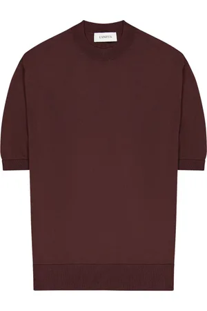 LANEUS Truien, Heren, Bruin, S, Ronde hals gebreid T-shirt
