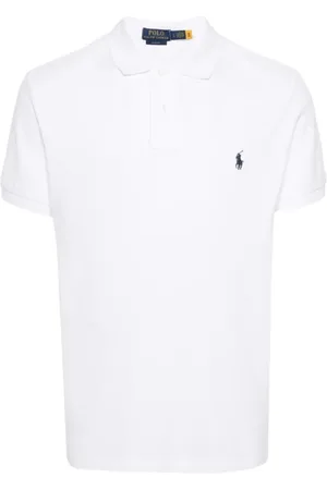Ralph Lauren Tops, Heren, Wit, L, Katoen, Polo Shirt met Korte Mouwen