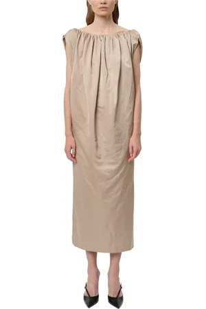 Herskind Kleedjes, Dames, , S, Polyester, Veronika Sand Jurk Stijlvolle Elegantie