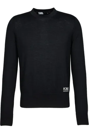 Karl Lagerfeld Truien, Heren, Zwart, M, Point Knit Crewneck