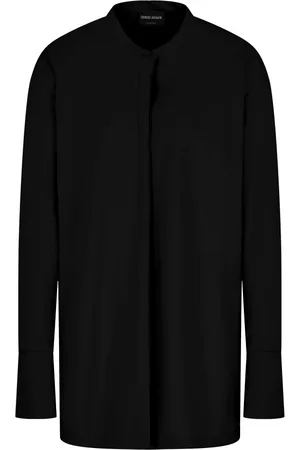 Giorgio Armani Blouses & Shirts, Dames, Zwart, M, Zwart Bos Shirt voor Mannen