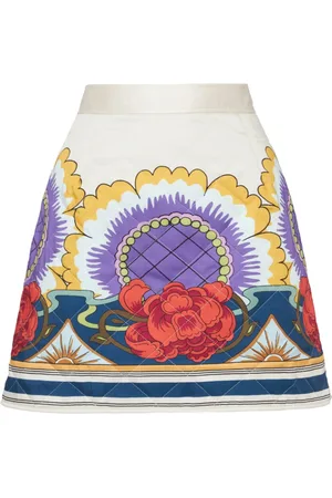 La DoubleJ Rokken, Dames, Wit, L, Polyester, Retro A-lijn Edie Rok