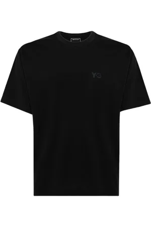 Y-3 Tops, Heren, Zwart, XS, Katoen, Effen T-shirt met ronde hals in effen kleur