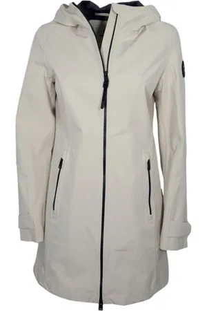 Woolrich Mantels, Heren, Grijs, M, Polyester, Light Oak Waterdichte Zomerparka