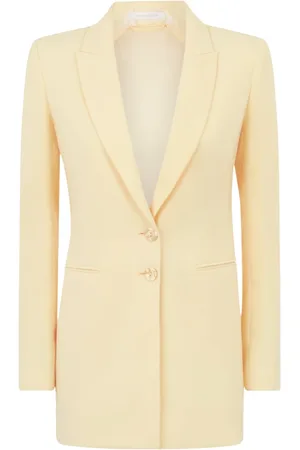 Patrizia Pepe Jassen, Dames, Geel, M, Polyester, Jacket Classic Design