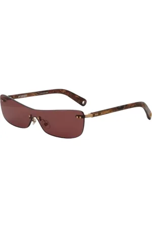 Jacquemus Accessoires, Heren, Bruin, ONE Size, Stijlvolle UV-bescherming Zonnebril