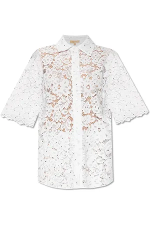 Michael Kors Blouses & Shirts, Dames, Wit, XS, Polyester, Kanten shirt