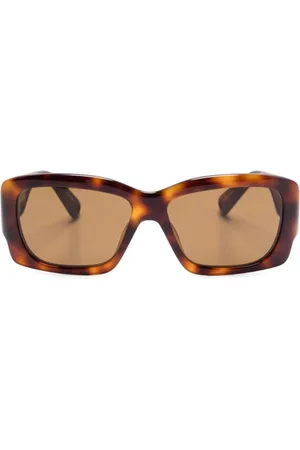 Jacquemus Accessoires, Dames, Bruin, ONE Size, Bruine Animalier Zonnebril met Getinte Glazen