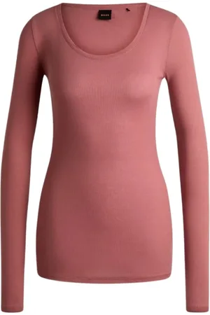 HUGO BOSS Tops, Dames, Roze, S, Katoen, Stijlvol T-shirt
