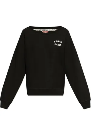 Kenzo Sweatshirts & Hoodies, Dames, Zwart, S, Katoen, Bedrukte Sweatshirt