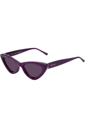 Jimmy Choo Accessoires, Dames, Paars, ONE Size, Paarse Resin Zonnebril Addy Stijl