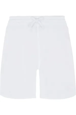 Vilebrequin Korte broeken, Dames, Wit, S, Katoen, Schildpad geborduurde katoenen shorts voor dames