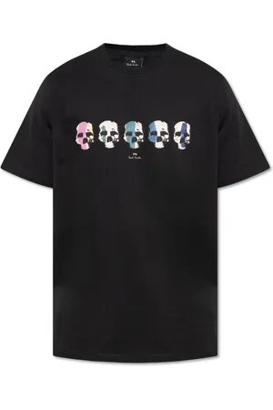 Paul Smith Tops, Heren, Zwart, M, Katoen, T-shirt met print