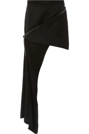 J.W.Anderson Rokken, Dames, Zwart, M, Polyester, Minirok met ritssluiting