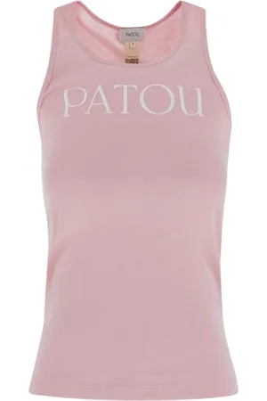 Patou Tops, Dames, Roze, S, Top Logo Ontwerp voor Stijlvolle Look