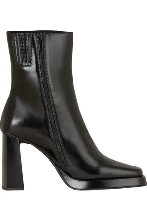 Jeffrey Campbell Schoenen, Dames, Zwart, 39 EU, Leer, Heeled Boots