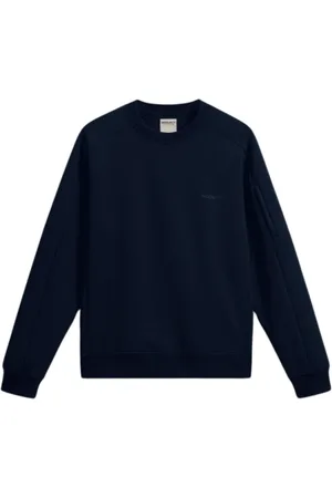 Woolrich Sweatshirts & Hoodies, Heren, Blauw, S, Tech Crewneck Melton Sweater