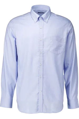 Paul & Shark Overhemden, Heren, Blauw, L, Katoen, Summer Oxford katoenen overhemd